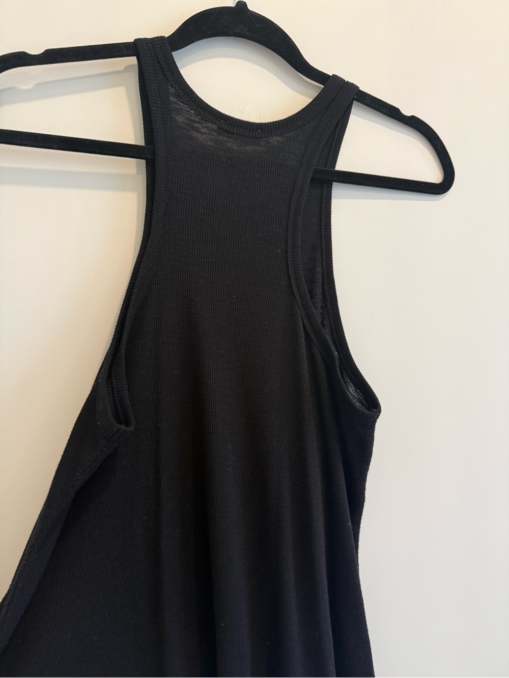 Free People Black Ribbed Racerback Tank Top Size S - Picture 5 of 8